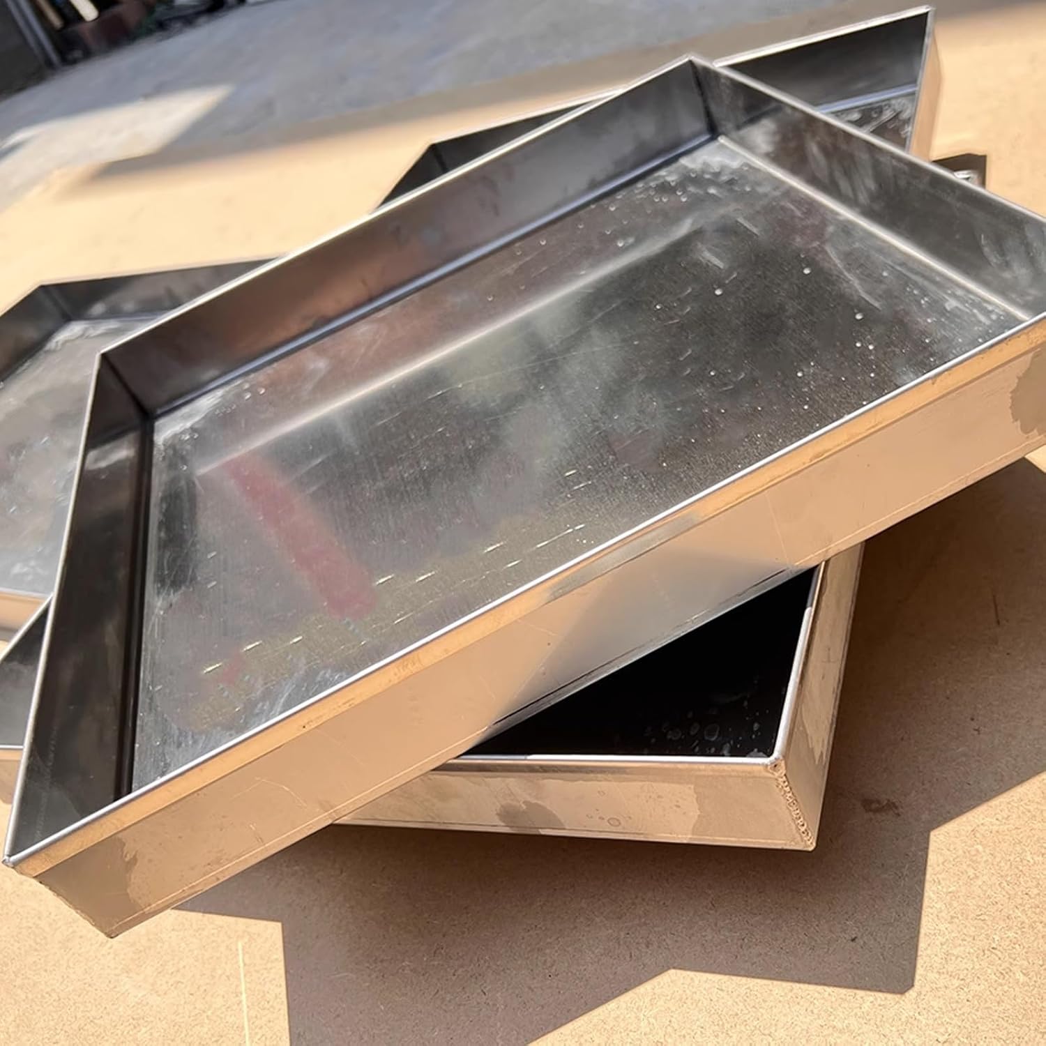 304 Stainless Steel AC Drip Tray - 5cm Height Water Collection Pan, Anti-Leakage Plant Saucer, Durable Tool Organizer (40x20cm / 16x8in)