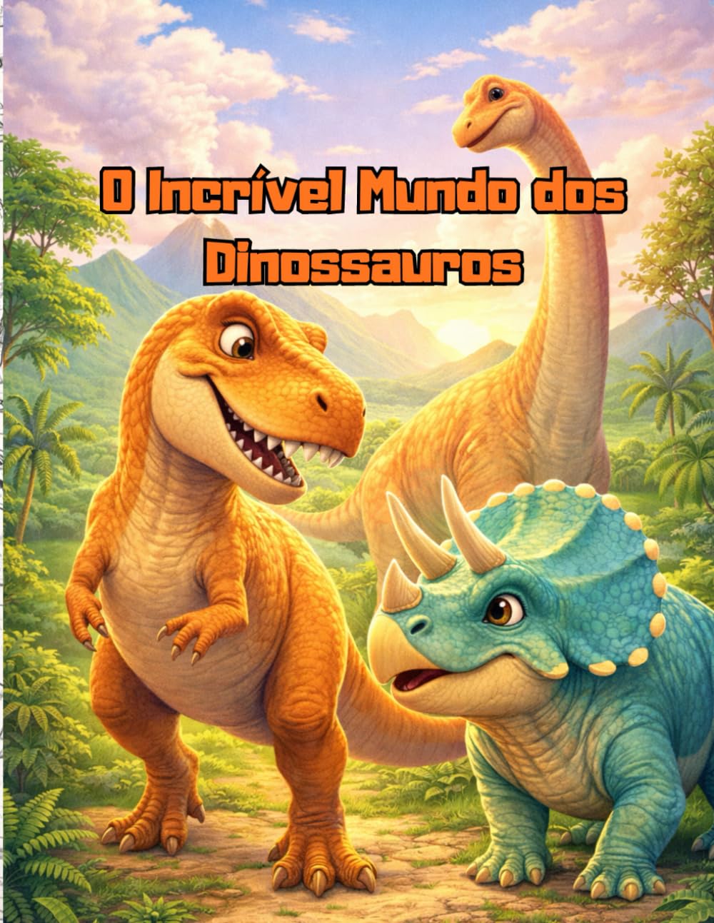 O Incrível Mundo dos Dinossauros: Livro para Colorir, Aprender e se Divertir.