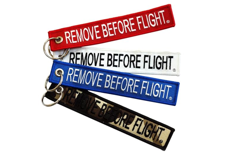 Kit com 4 chaveiros Remove Before Flight America Patriot bordados para carro, moto, ATV e caminhão Apex Imports AP-0283