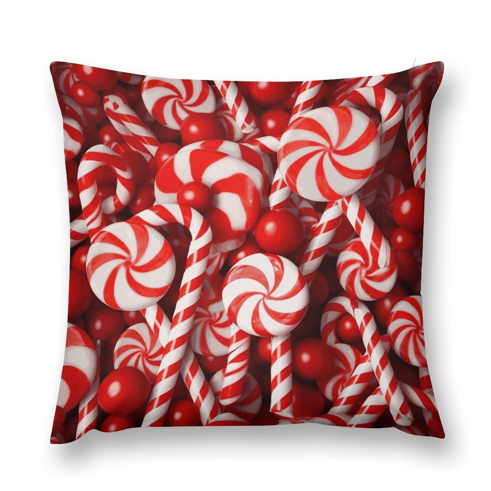 MUSM Candy Canes Throw Pillow Cover 26 "x26 Wrinkle&Fade Resistant Cozy Soft Plush Pillow Case Protector Double-Sided Personalized Pillowcase Pillow Shams Cushion Cover for Home