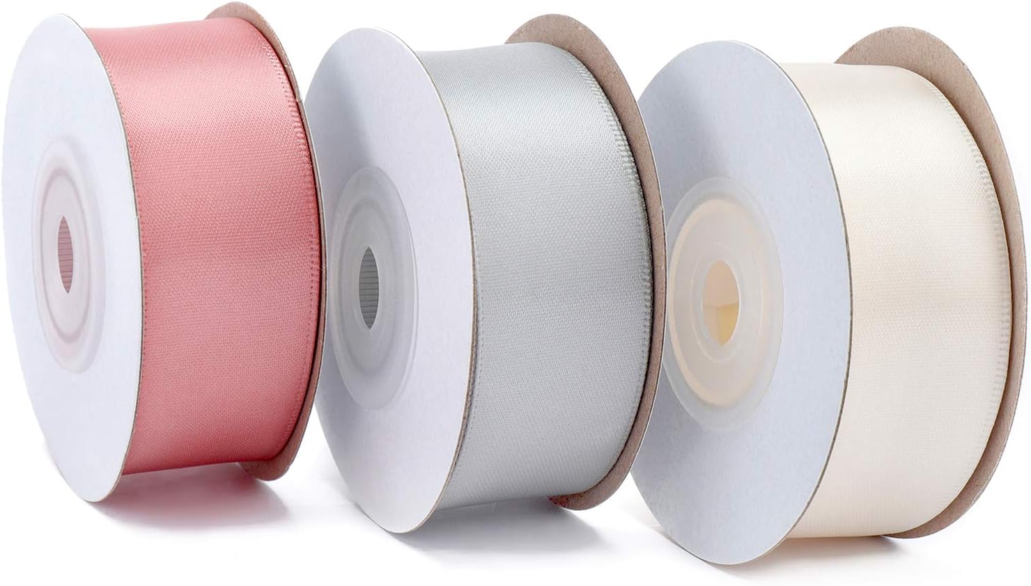 iflove 3 Colors Ribbon, Fabric Ribbons for Gift Wrapping Crafts, Asst. 3 Colors 1 inch 10 Yard Each Total 30 Yds Per Package, Great for Sewing Hair Bows Flower Arranging Home Decorating