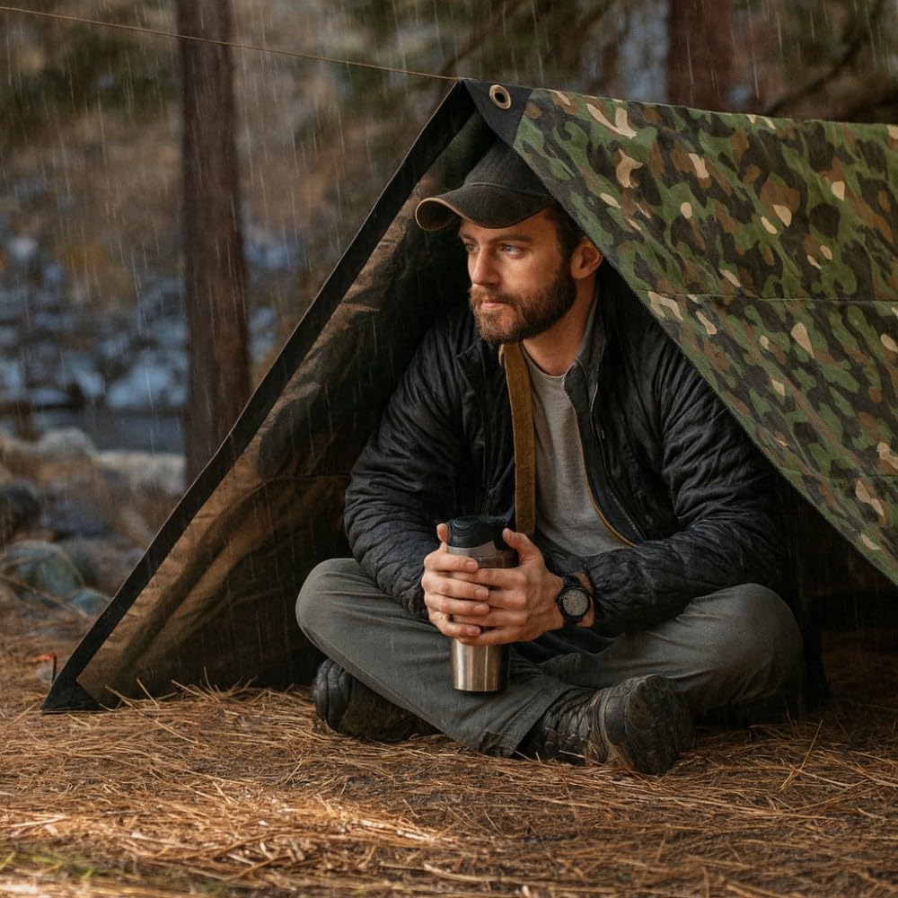 Arcturus XL Survival Tarp - 8,5' x 12' (Woodland Camo)