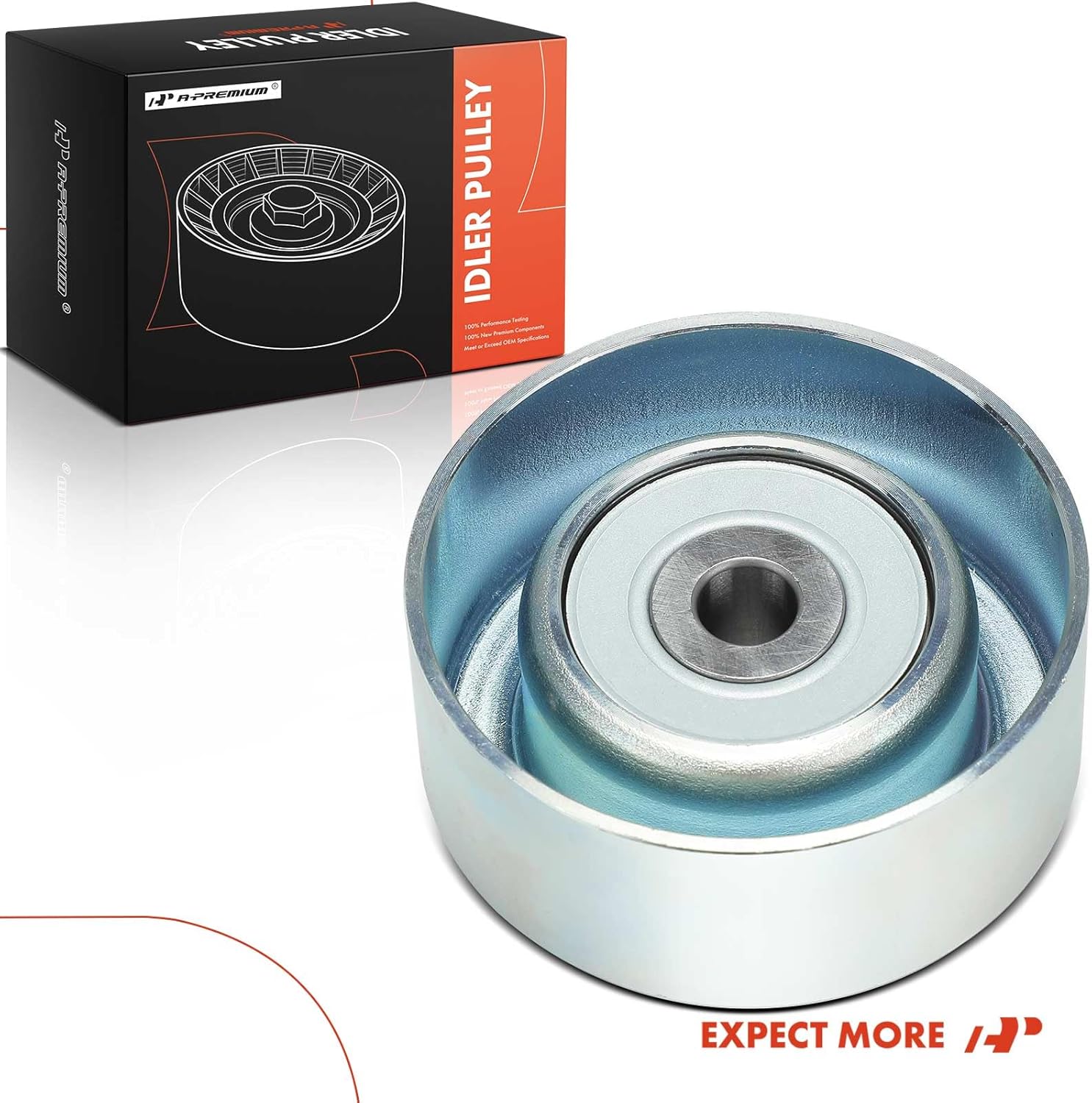 A-Premium Belt Idler Pulley Compatible with Mitsubishi Outlander 2012-2020, Lancer 2013-2017, Outlander Sport 2012-2023, 2.0L 2.4L