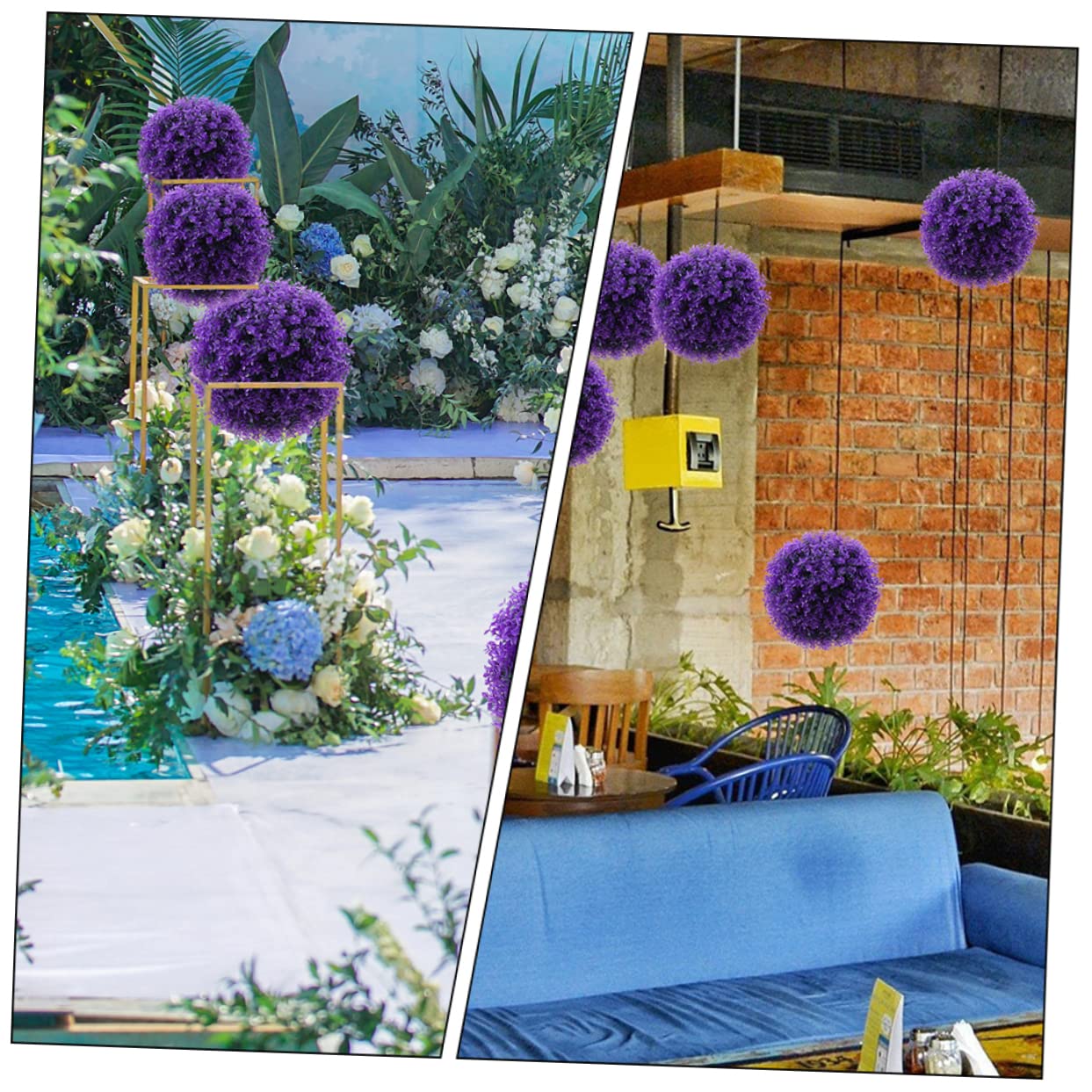 LIFKOME 2pezzi Topiaria Artificiale Decorazione Appendere Per Ed Design e Realistico Øcm Per e Cerimonie