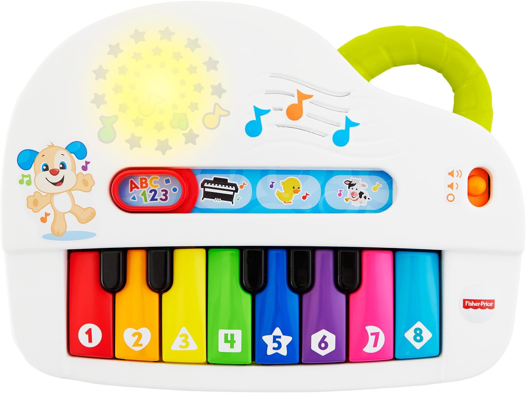 Fisher-Price Silly Sounds Light-up Piano Baby Toy, UK English