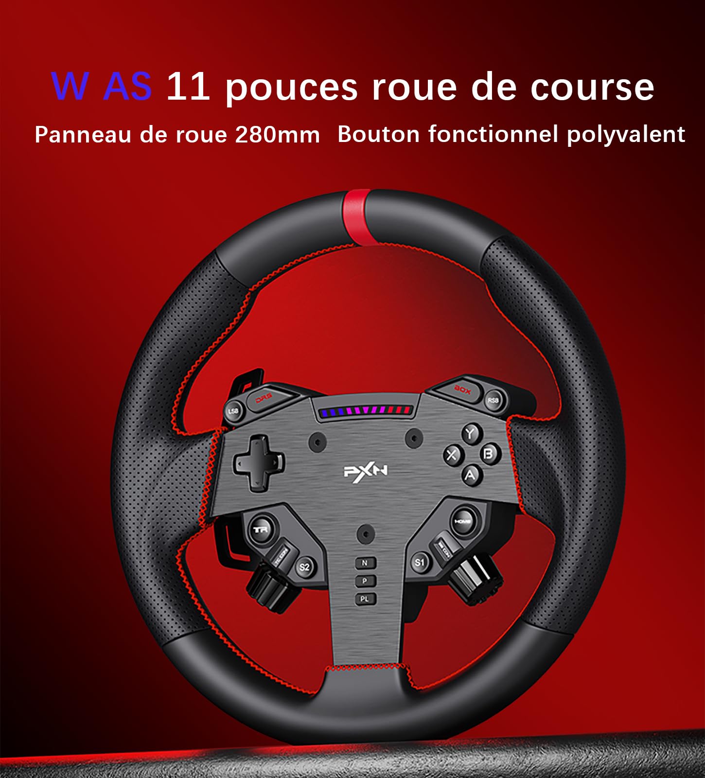 PXN VD4 Bundle 4NM Torque Sim Racing Direct Drive Racing Wheel Bundle with Force Feedback, Hall Effect Sensor Pedal, PC Steering Wheel with Pedals