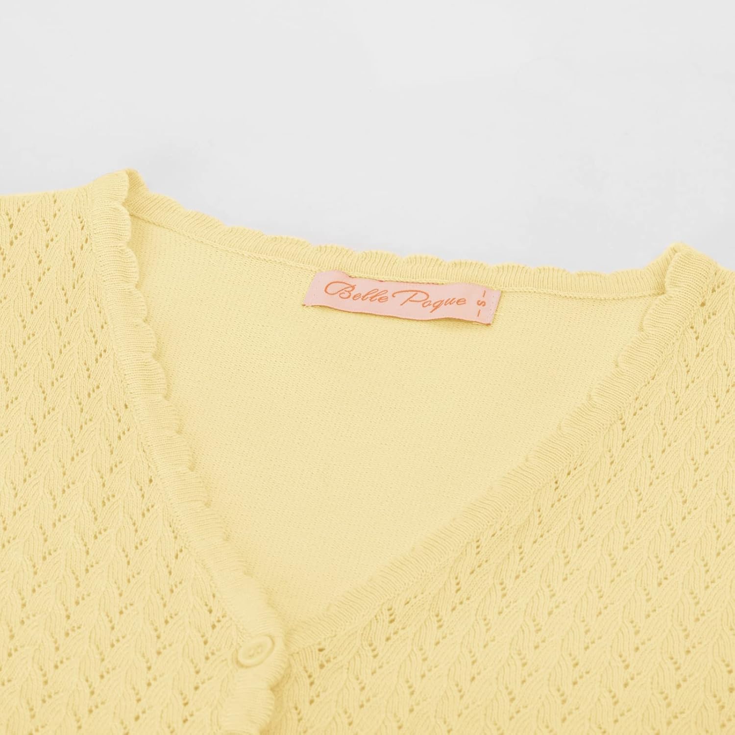 Womens Summer 3/4 Sleeve Bolero Shrug for Dress Open Front Scalloped Knit Cropped Cardigan Sweater Lightweight - Image 6