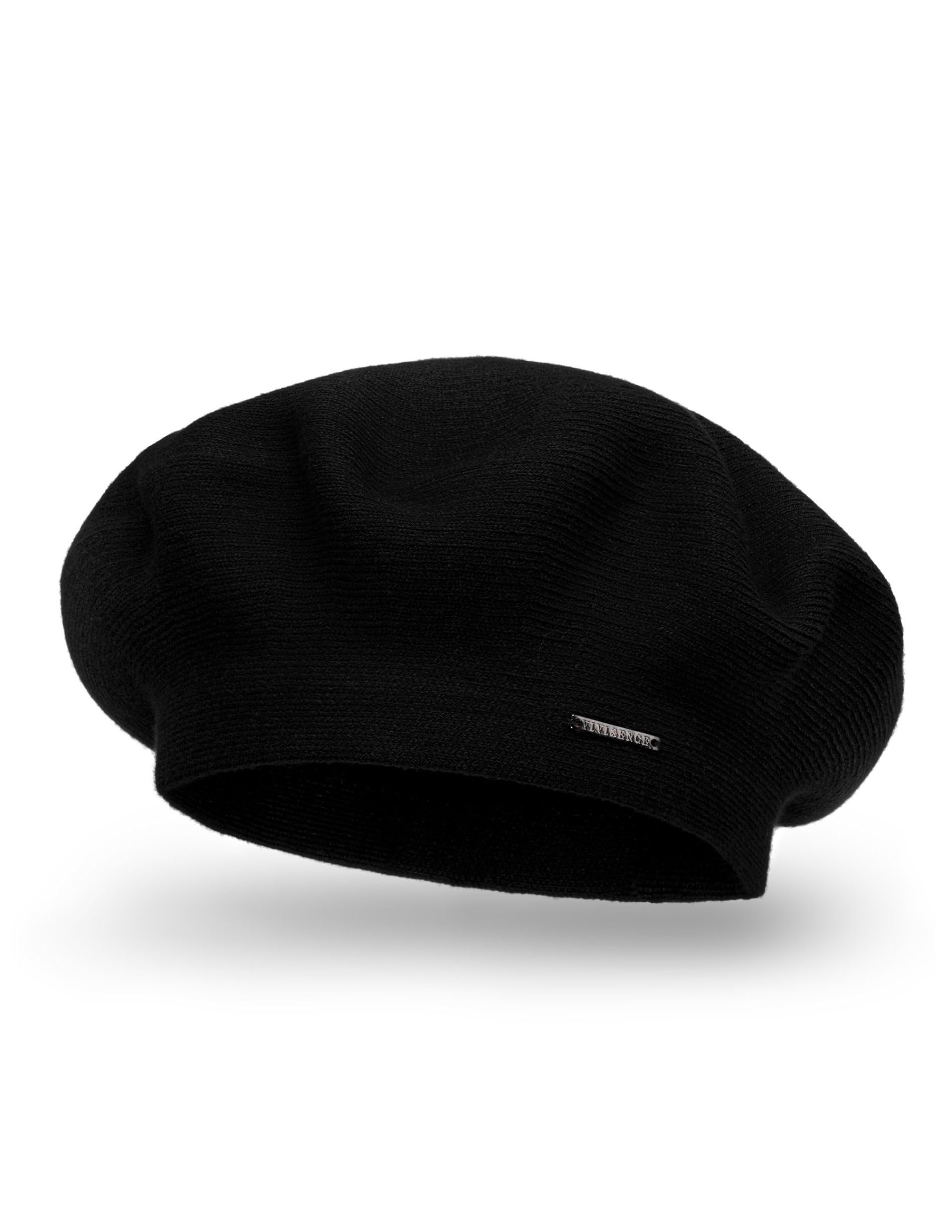 VIVISENCE Damen Baskenmütze Eleganter Wintermütze Warm Und Gemütlich Kopfbedeckung An Winter Und Herbst Warm Dick Strickmütze, Klassisch Mütze Für Frauen Modell 7005