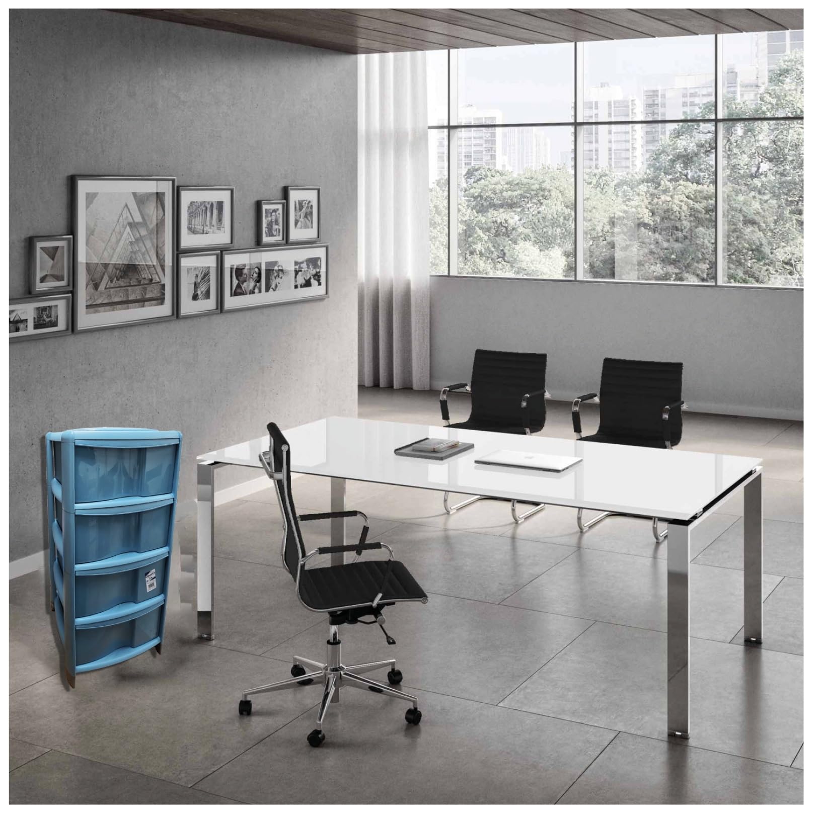 Cassettiera 4 Cassetti Tontarelli In Plastica - 39.5x38.5x86cm, Trasparente Ocean - Foto 7