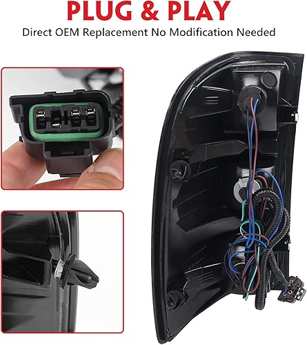 Miniatura 4 de Ensamble de luz trasera derecha Huray para Chevy Silverado 2007-2013 1500 2500 HD 3500 HD lámpara de freno trasera estilo OE 25958483 GM2801207