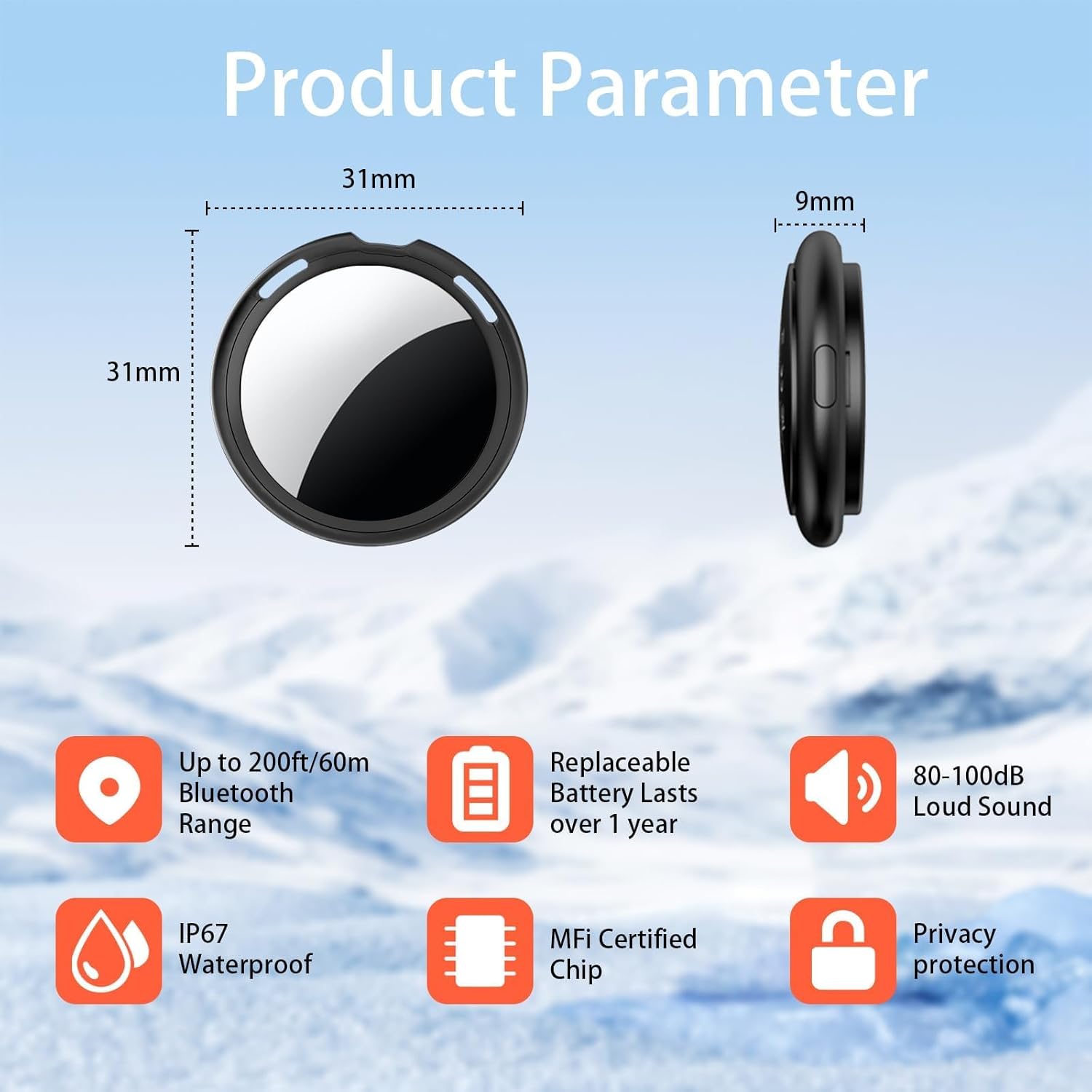 4 Pack Tracker Tags [Apple MFi Certified] Bluetooth Air Tracker Pair with Apple Find My (iOS Only) Smart Tracking Tags Keys Finder Item Locator Worldwide Tracker for Pets Backpack Wallet Dogs Luggage - Image 7