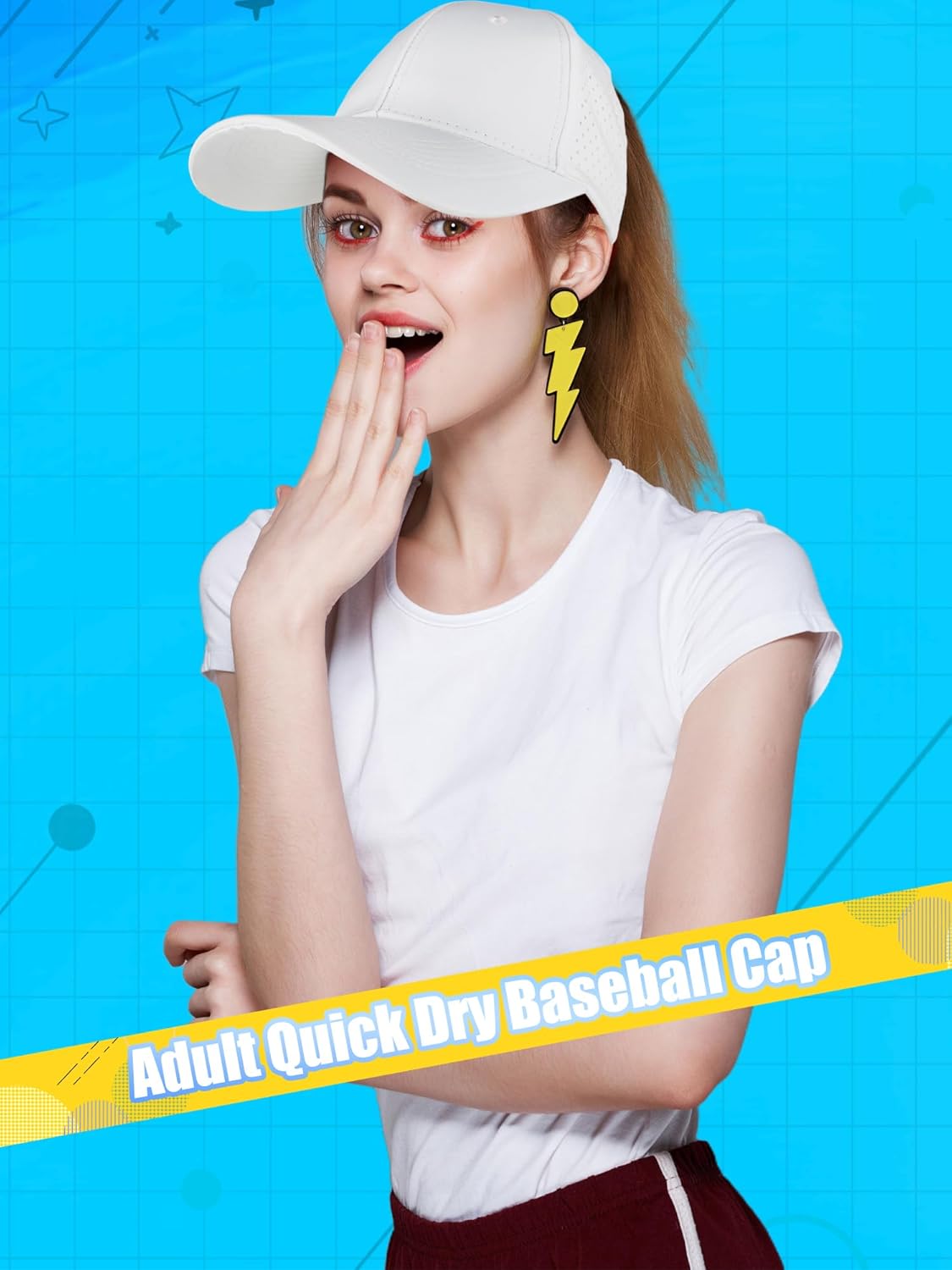 4 Pack Adult Quick Dry Baseball Cap Laser Cut Mesh Hat Golf Hats Ball Cap for Men Women Summer Outdoor Sports - Image 3