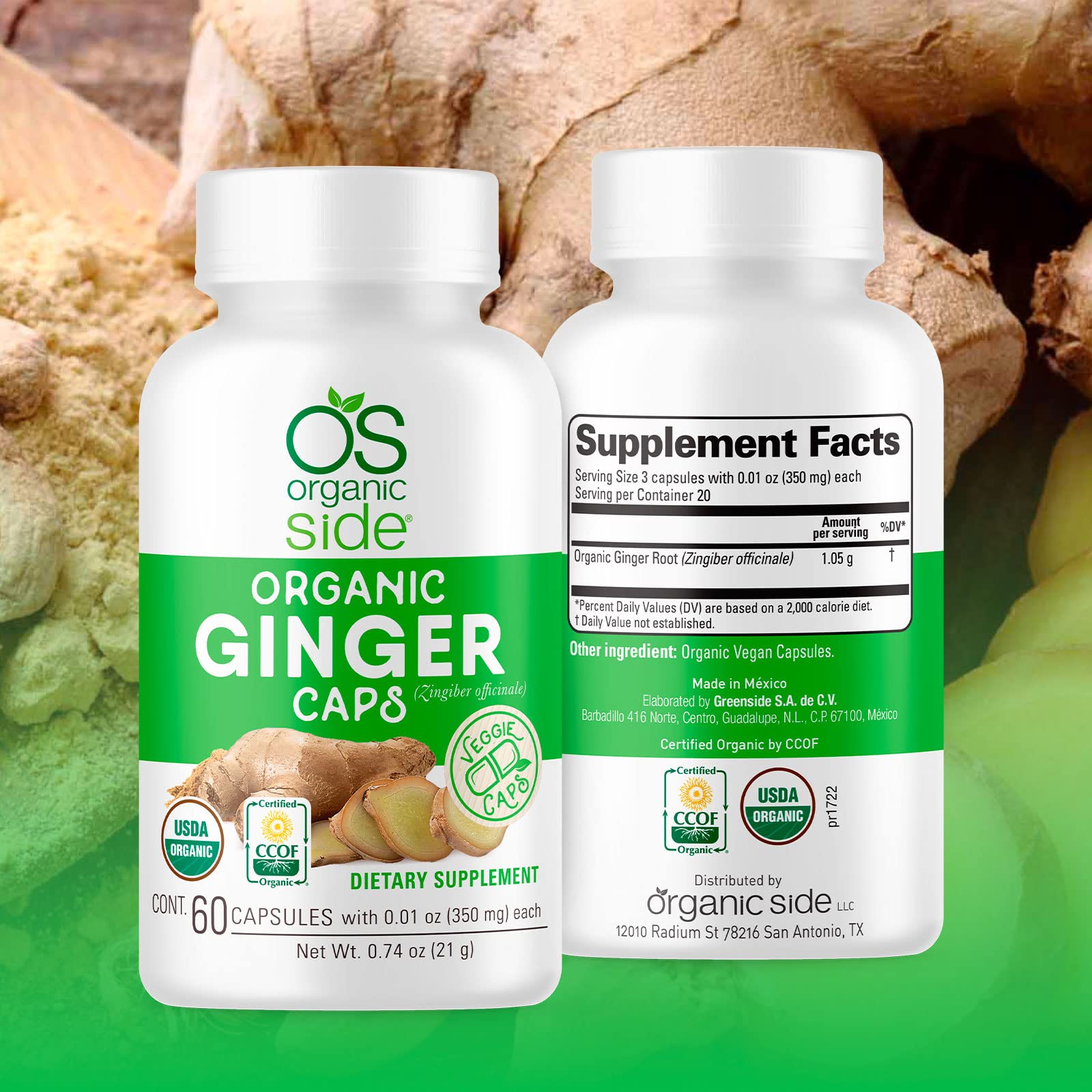 | Organic Ginger Capsules | 60 Count | USDA Certified Organic, Non-GMO, Vegan Botanical Supplement for Daily Digestive Support — Amazon image 5