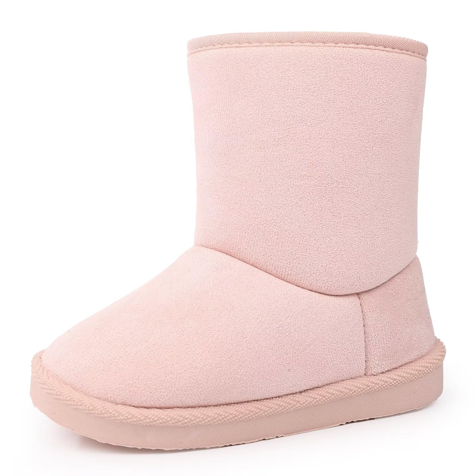 FANTURE Toddler Winter Snow Boots with Zipper,Suede Upper
