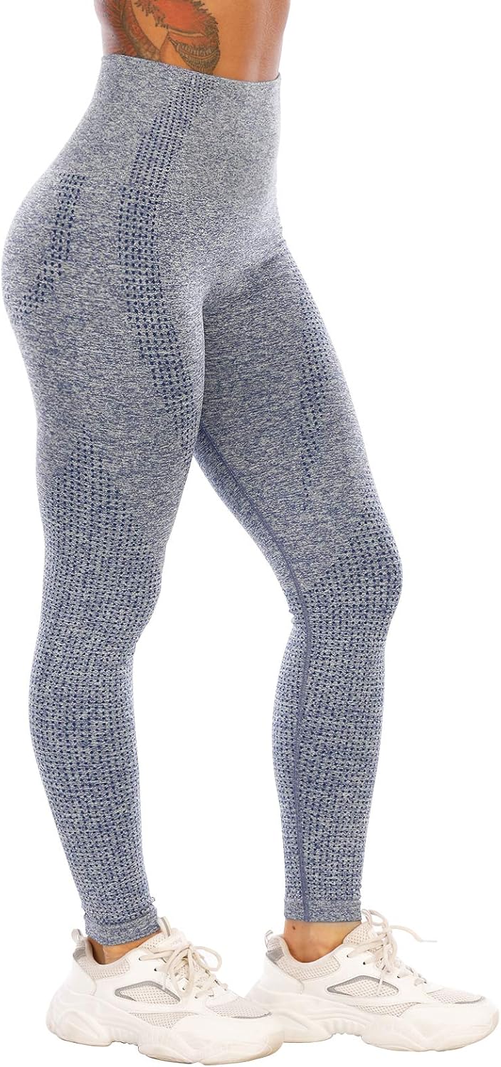 Womens Scrunch Butt Lifting Leggings Seamless High Waist Elastic Workout Gym Leggings Tummy Control Yoga Pants