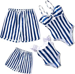 IFFEI Mommy and Me Family Matching Swimsuits Cut Out One Piece Bathing Suits Monokini