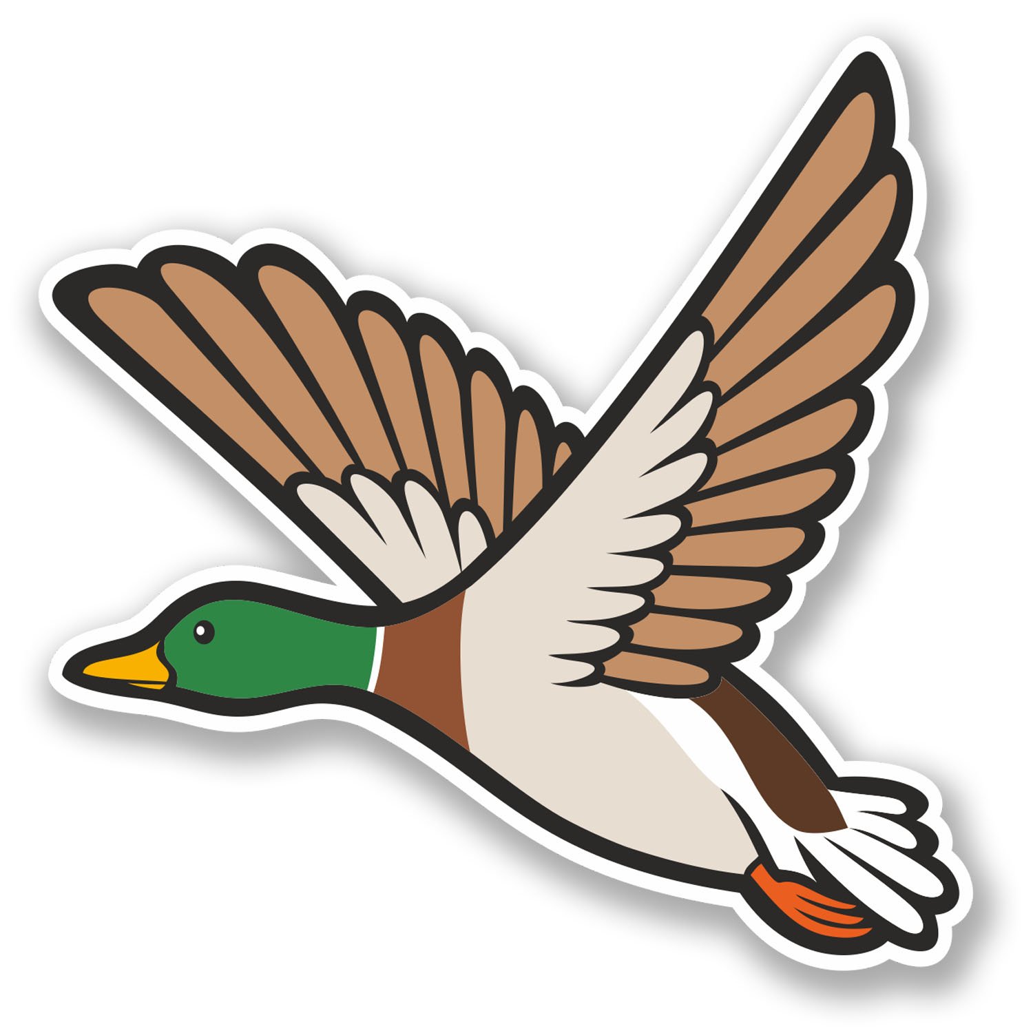 Destinationvinyl Multi 2 X Duck Vinyl Sticker Decal Bike Laptop Car Bike Helmet Animal Bird #4700 (10Cm X 10Cm)