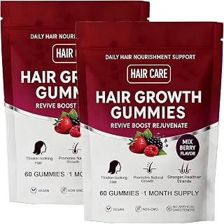 Giamau Lumin Hair Growth Gummies, 60 Vegan Gummies |Supports Healthy Hair Growth & Strength, Skin & Nail Care, | Non-GMO, No Artificial Sweeteners (2)