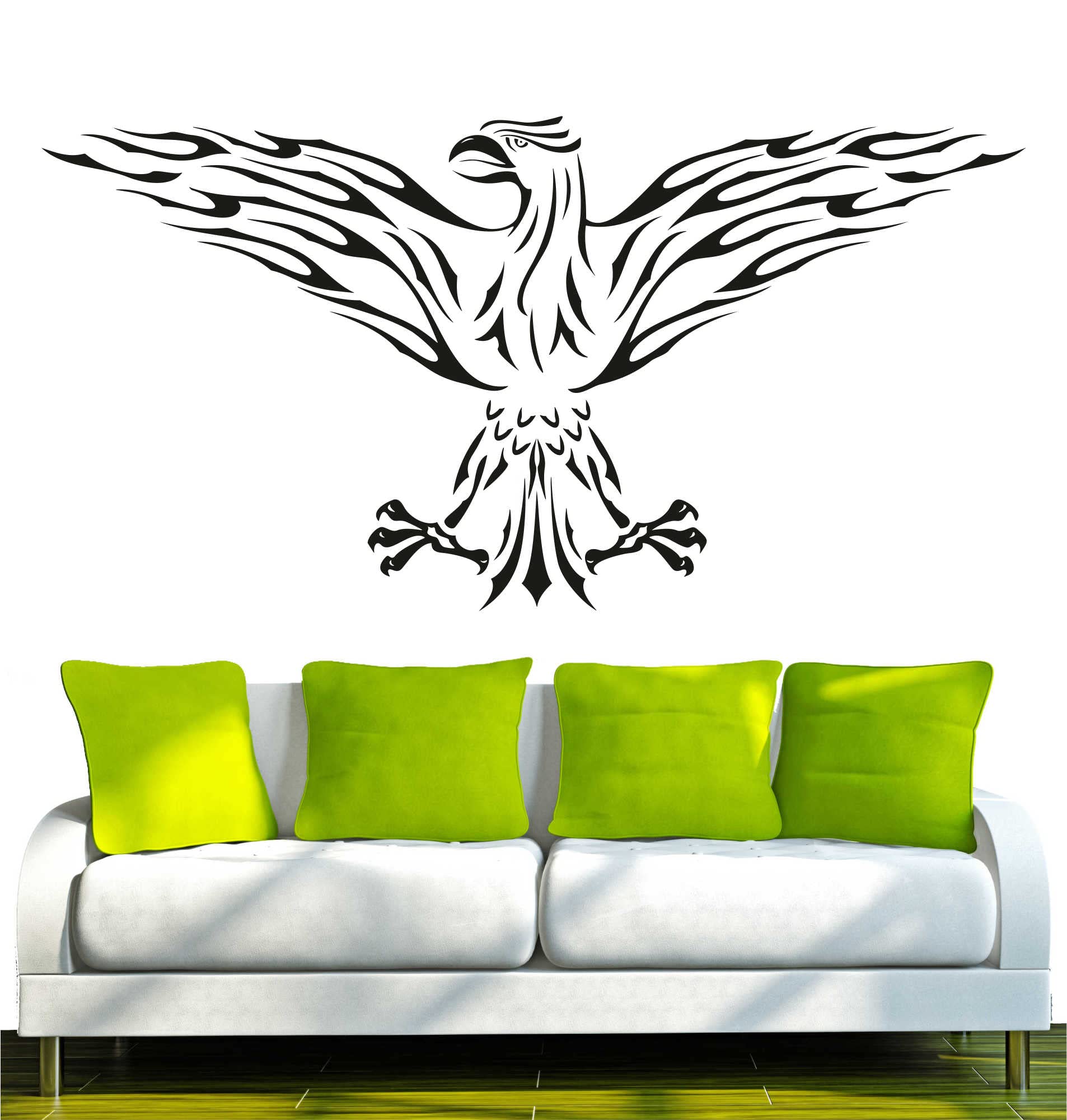 Autocollant mural noir pour sublimer votre salon avec la frise INDIGOS UG w682 100x10cm