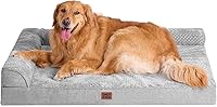 Vista 29 de EHEYCIGA Cama ortopédica XL para perro de espuma viscoelástica, cama lavable para perro con forro impermeable y funda extraíble, sofá extragrande
