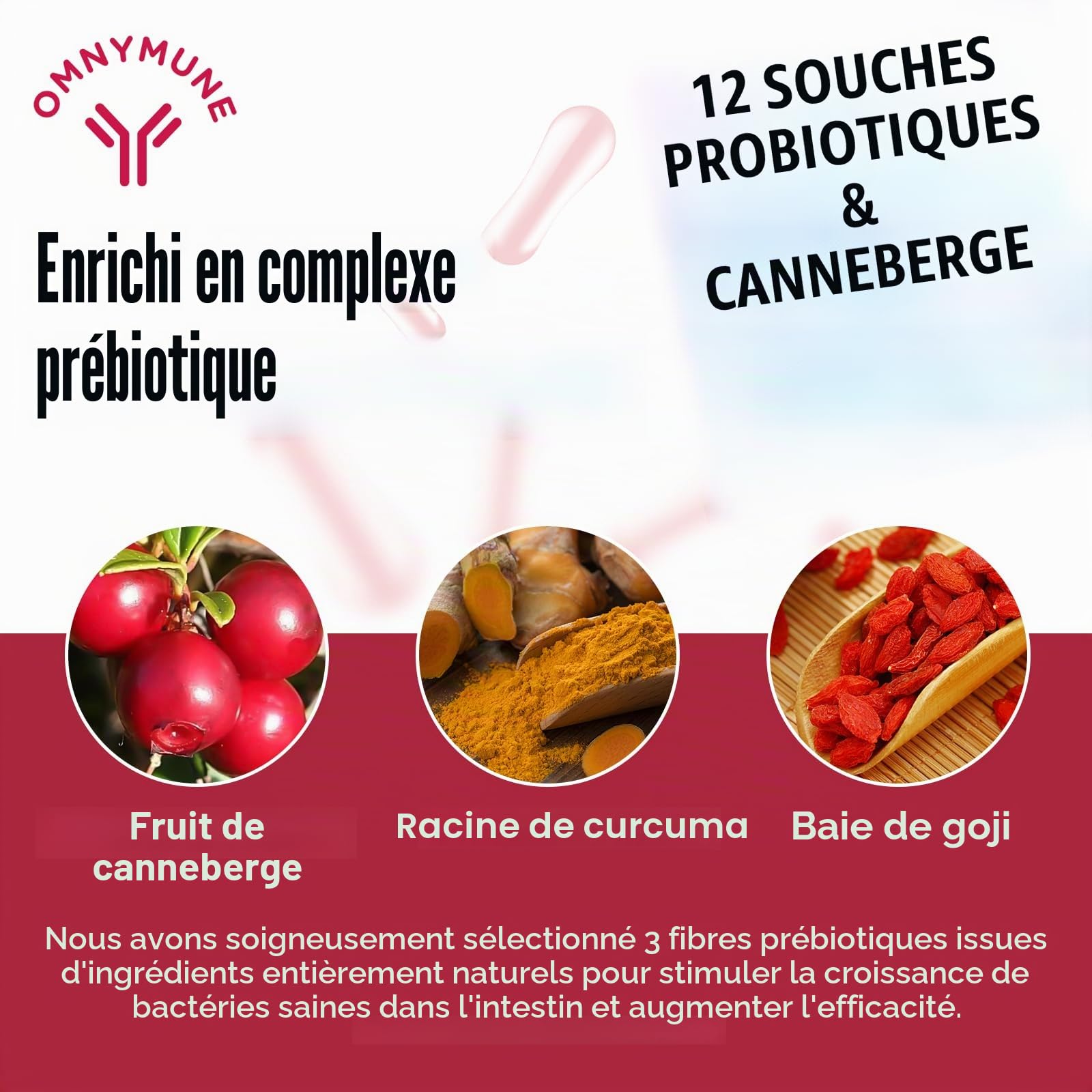 Probiotiques pour Femmes – Flore Intime & Microbiote, Canneberge, 12 Souches, 120 Gélules