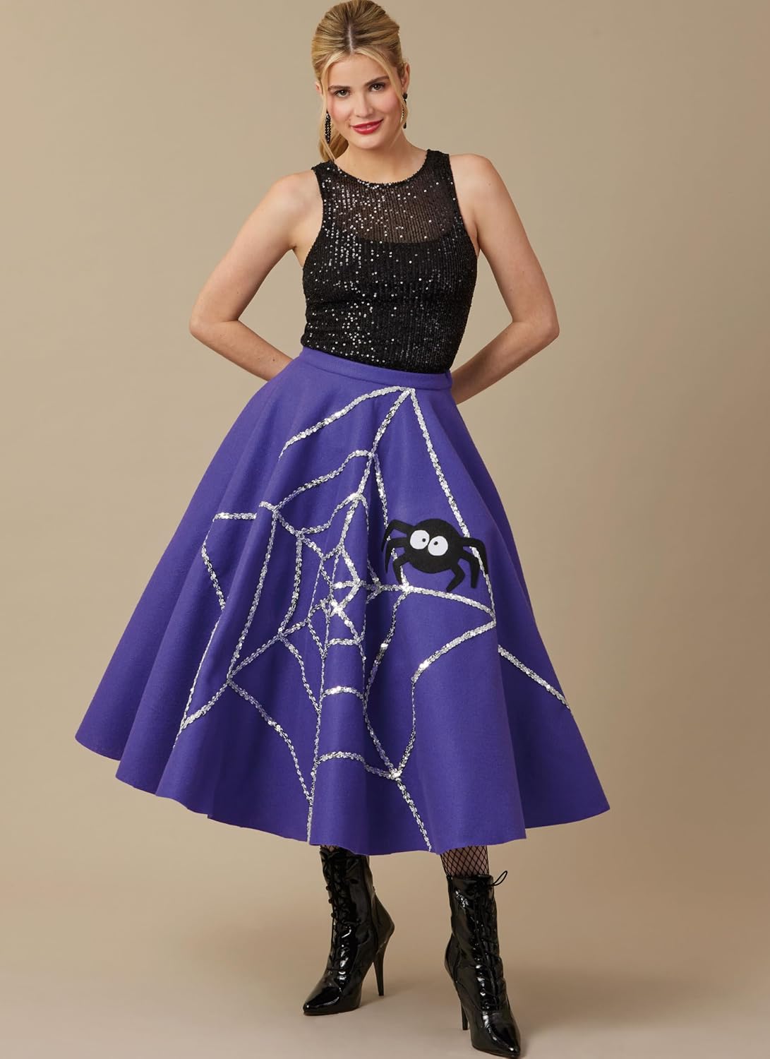 McCall's M8548A Misses' Christmas Circle Skirts Sewing Pattern Packet, Design Code M8548, Sizes XS-S-M-L-XL-XXL