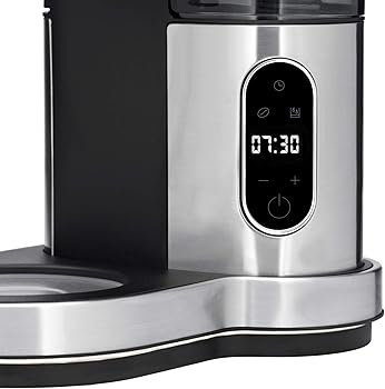 Lumero Cafetera de filtro con jarra de cristal, café de filtro, 10 tazas, función temporizador, placa calentadora, cafetera con depósito de agua extraíble, apagado automático, 1000 W6