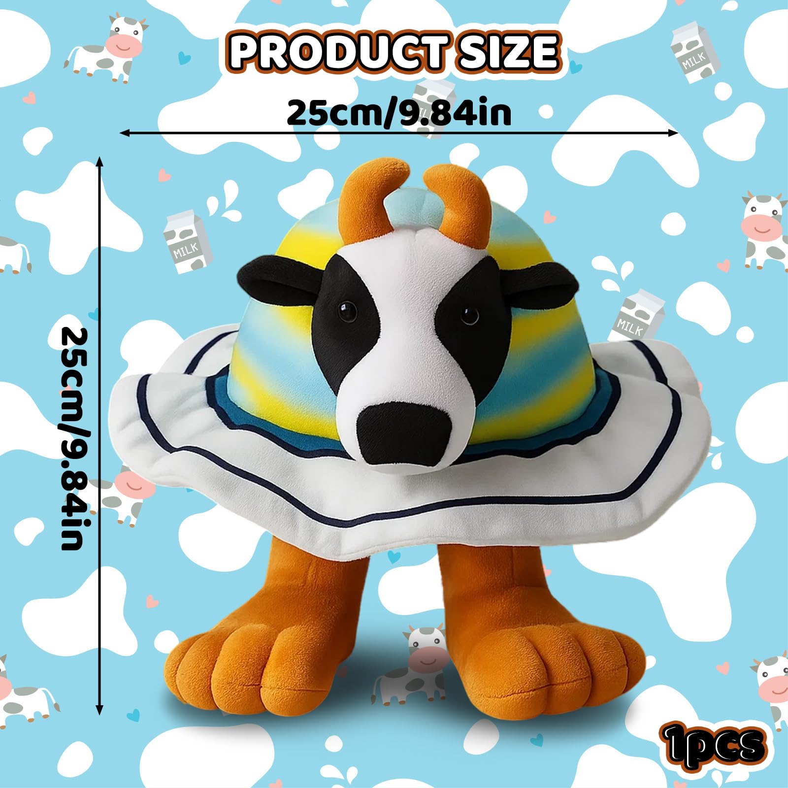 Adorable 25x25cm Cow Plush Toy for Kids and Adults Italian Brainrot Plush - Image 2