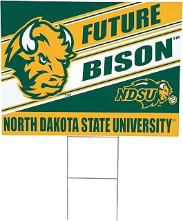 NCAA North Dakota State University Yard Sign, Outdoor Coroplast Yard Signs with Stakes 18x24, College Bound Yard Sign, Welcome University Lawn Sign for Future Student