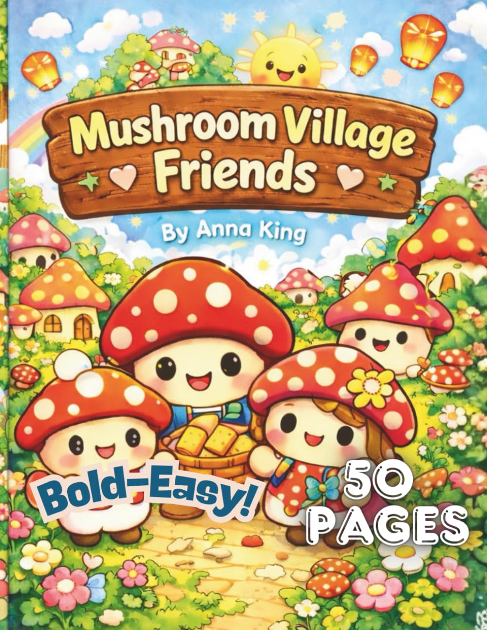 Mushroom Village Friends – Coloring Book: Whimsical Mushroom Characters for Cute Coloring & Relaxing Fun