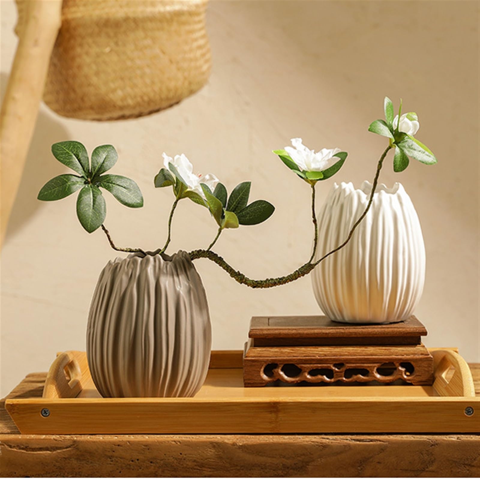 Vaso in Ceramica Decorativo, Vaso Decorativo Vaso Alto Opaco, Decorazioni per la casa in Stile Nordico per Fiori secchi Fiori freschi