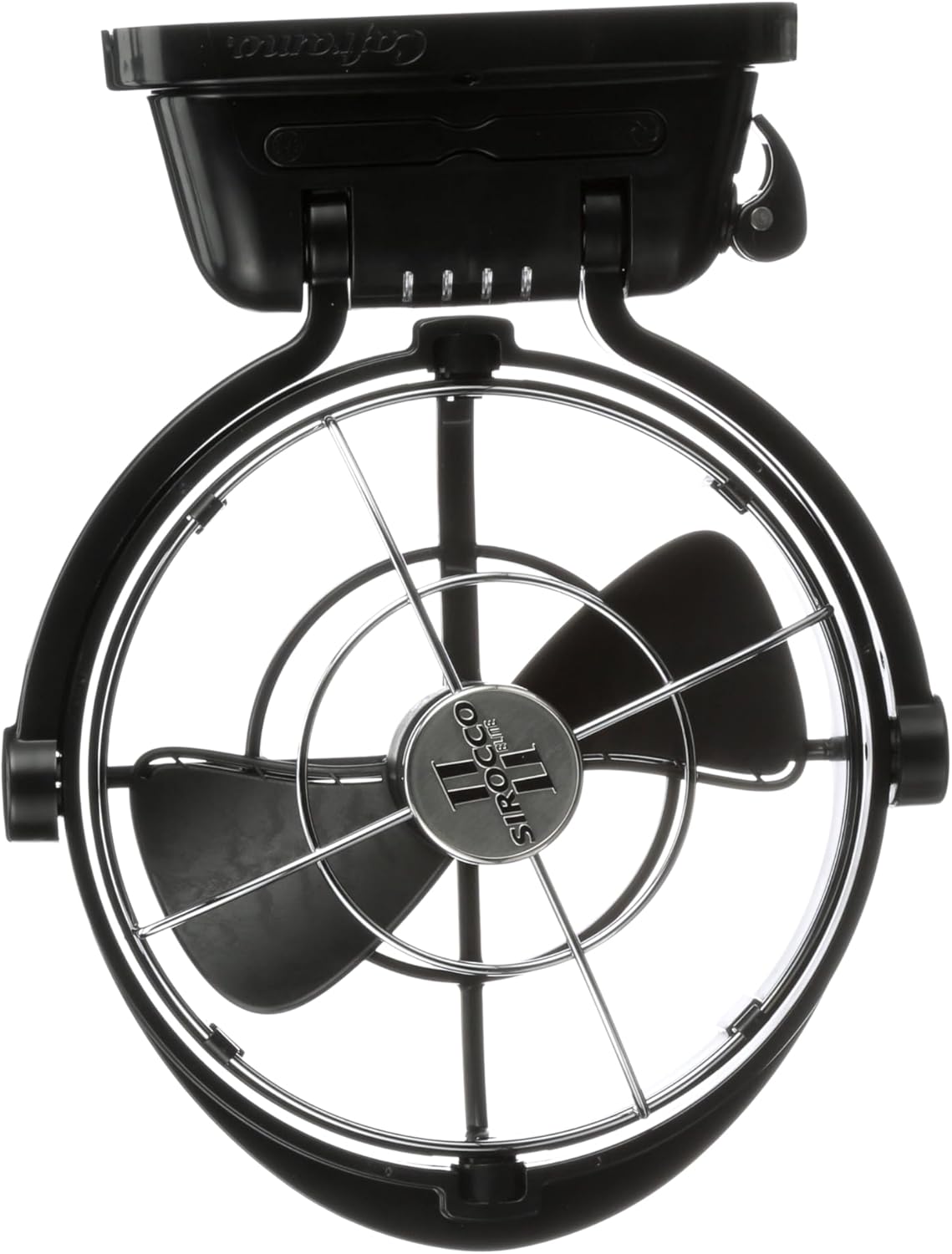 Sirocco II Elite Fan from by Caframo. 12V/24V Auto-Sensing Brushless DC, Omnidirectional Low-Power Draw Fan for Boats and RVs. Made in Canada. Black.