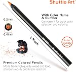 Shuttle Art 24 PCS Rainbow Pencils, 12 Assorted Colors, 2 of Each, Pre-sharpened Rainbow Colored Pencils, Multicolored Pencils for Adults Coloring, Drawing, Sketching