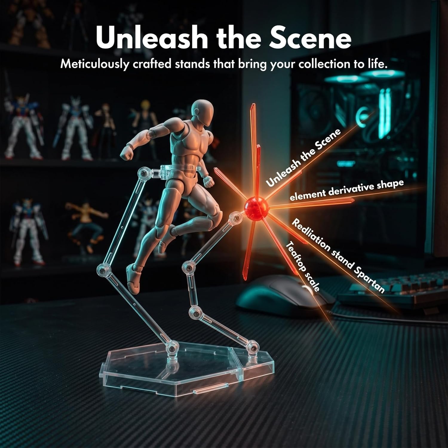 Vaguelly 1set Doll Display Stand Versatile Base Red Dolls Holder Stand Support Display Holder for Collectors and Model Enthusiasts