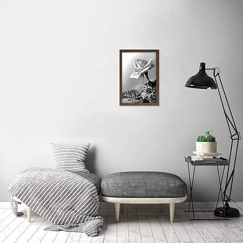 Vista 98 de Americanflat - Marco para póster de 71 x 74 cm con plexiglás pulido, portarretratos negro de madera industrializada, Epic Collection, marco ancho