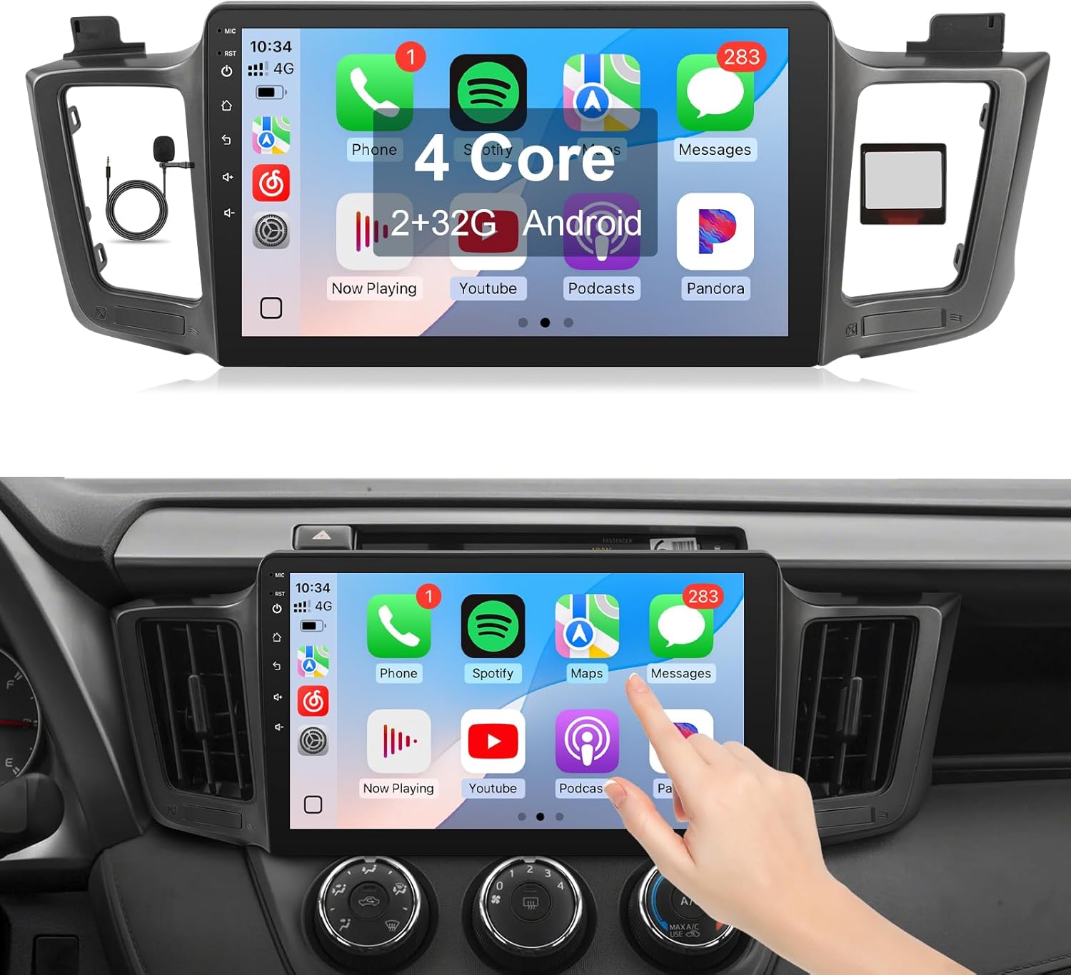 Leadfan Car Radio for Toyota RAV4 2013-2018 Stereo Compatible with JBL Audio Receiver Wireless CarPlay Android Auto, 9 Inch Touchscreen BT WiFi GPS Navigation Backup Camera MIC SWC Estereo 2+32G A: Suitable for j.b.l