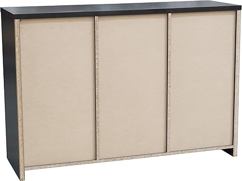 Miniatura 5 de Kings Brand Furniture - Armario de almacenamiento de bufé con 3 cajones y 2 estantes, gabinete de consola de cocina para sala de estar, comedor,