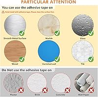 Vista 3 de 2 unidades de soporte de pared adhesivo para cámara interior (1ra generación y 2da generación), dos formas de instalación fácil con cinta fuerte