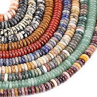 Vista 9 de JOE FOREMAN Piedra de ágata negra pulida natural de 0.079 x 0.236 in, disco Heishi Rondelle, cuentas espaciadoras para fabricación de joyas, hebra