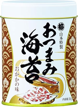 Yamamoto Seaweed Restaurant Flavored Seaweed Oshaka, 1 Can, 0.7 oz 20 g, Made in Japan, Gift for Years, Festivals, Buddhism, Home
