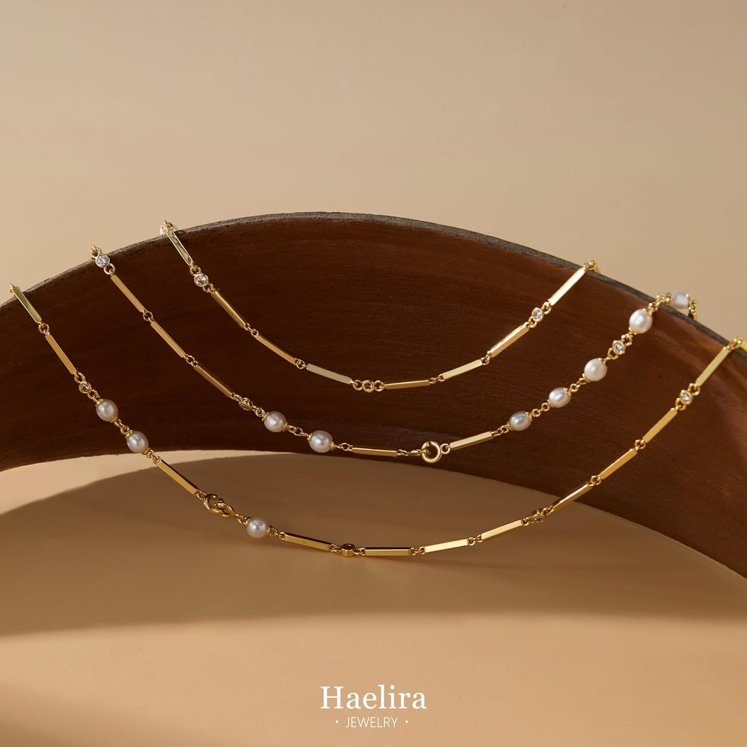 18K Gold Morse Code Pearl Necklaces, Can be Combined as Bracelet and Anklet with Cubic Zircon and Pearl, Suitable for Everyday Wear, Great Gift for Women