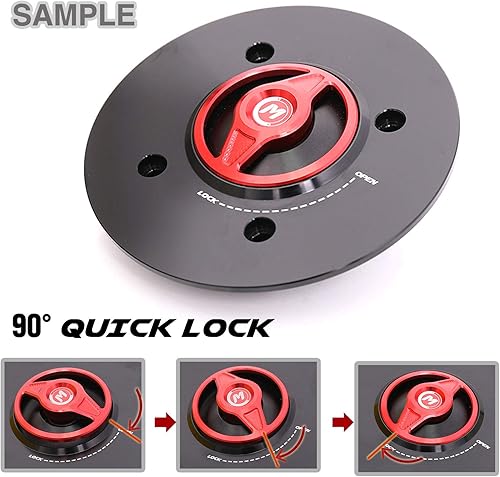 Vista 4 de Tapa de combustible de gas de liberación rápida CNC REVO dorada compatible con KLE300 17-19 Z900 ABS 17-19 Z650 17-19 Ninja 400 18+ 2019 2020