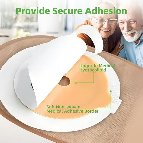 Miniatura 2 de 10 bolsas de colostomía, bolsa de ostomía de una pieza, suministros de ostomía, bolsa drenable de ostomía para el cuidado del estoma de ileostomía,