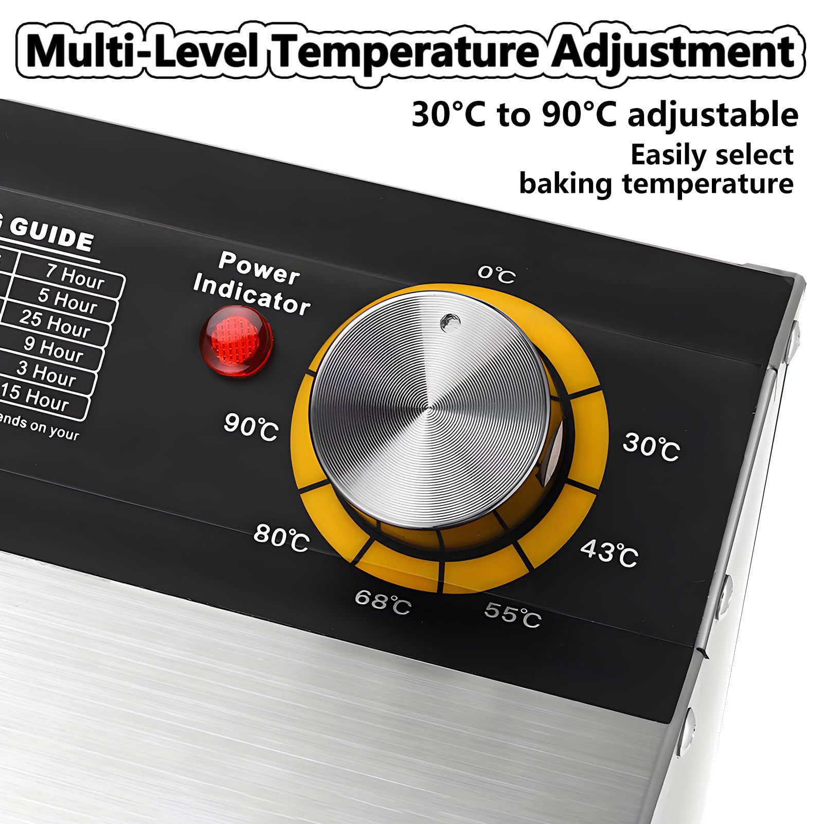 Suszarka Liofilizacyjna 400 W/800 W Suszarka do Żywności ze Stali Nierdzewnej Czas 0-12 Godz Regulacja Temperatury 30-90°C Liofilizowane do Owoców Warzyw Mięsa Owoców Morza 12-layer