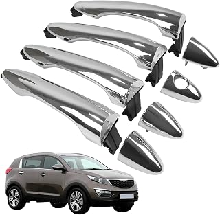 4Pcs Chrome Exterior Door Handle Compatible with Kia Sportage 2011-2016 | Front and Rear Driver Passenger Side,Replaces 82661-3W000 826613W000