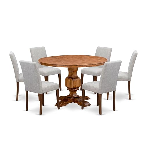 East West Furniture I3AB7-N35 7 Piece Dining Set Consist of