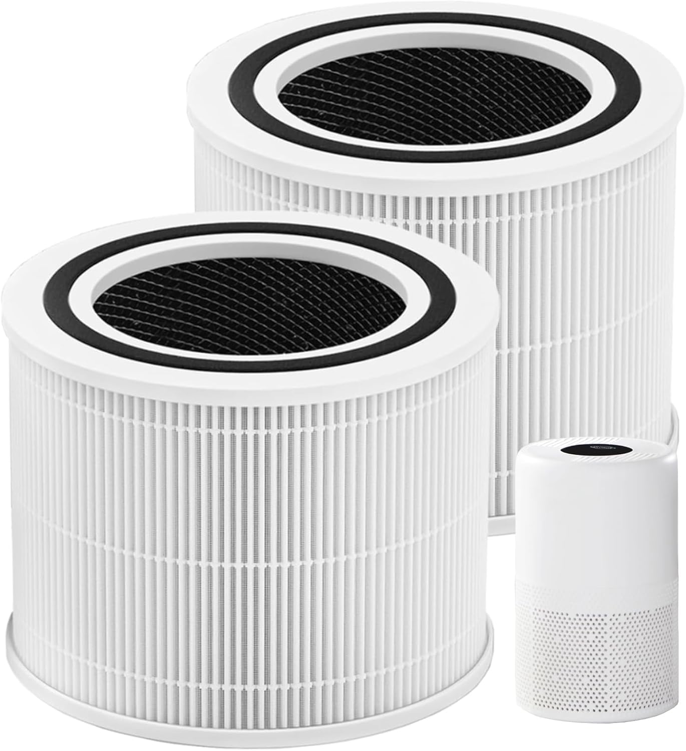 12070 Replacement Filter Compatible with Clorox 11070 Medium Room Air Purifier, 3-Stage Filtration, H13 True HEPA with High-efficiency Activated Carbon and Pre-filter