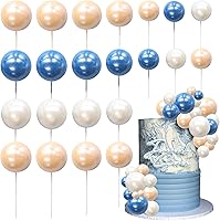 Vista 36 de 30 piezas de bolas de purpurina para tarta, mini globos, decoración de tarta, bolas de espuma, decoración de tarta de bricolaje, bolas de pastel