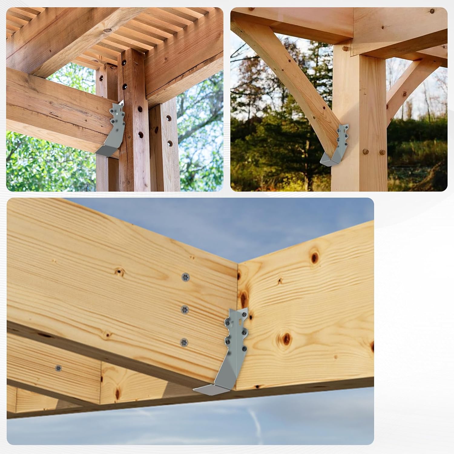 25 pcs 2x6 Joist Hanger,LU26 20 Gauge Double Shear Face Mount Joist Hanger,Hurricane Ties for Rafters Tie Brackets Great for Floor Deck and Ceiling Joists