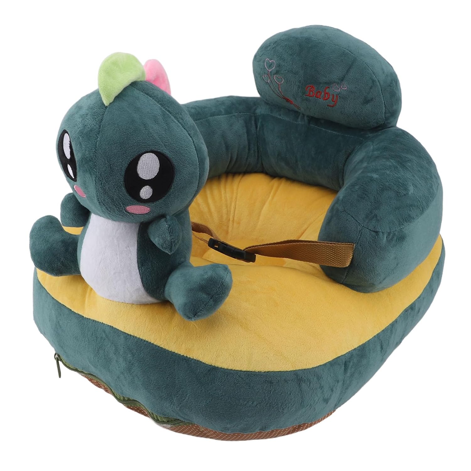 Adjustable Angle Baby Support Seat Sofa, Soft Plush Comfortable, Function for Indoor (Green)